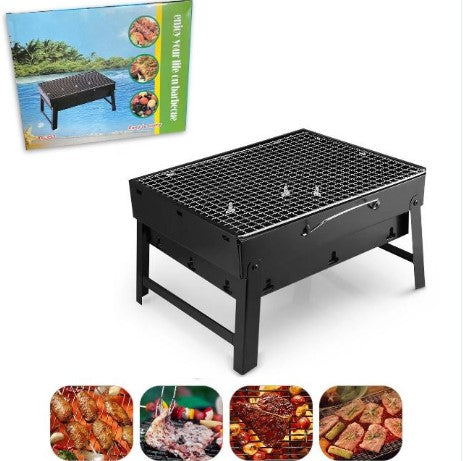 BBQ PARRILLA  Portátil de Carbón Plegable: Ideal para Asados al Aire Libre